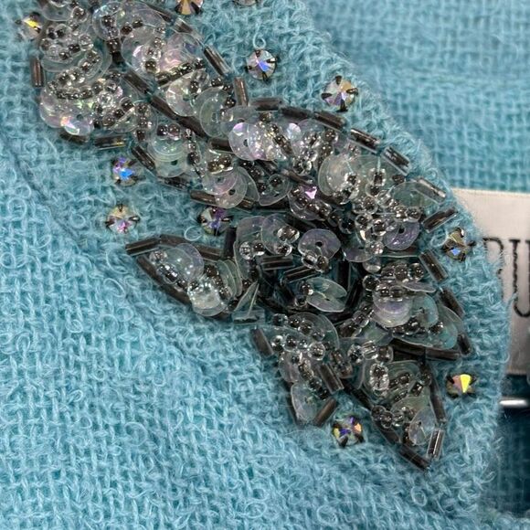 Georgia Bullock Turquoise Light Jacket Vintage 60s 1960s - Picture 5 of 6